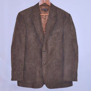 Michael Brandon Micro Suede Brown Sport Coat 42L